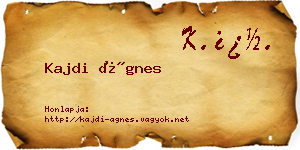 Kajdi Ágnes névjegykártya